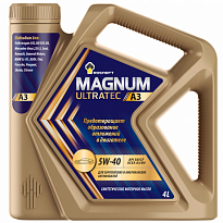 Rosneft Масло моторное синтетическое Magnum Ultratec А3 5W-40 4л